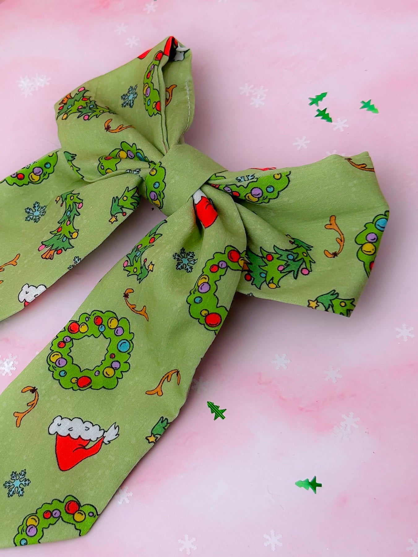 Grinchmas EXCLUSIVE LONG Hair Bow | Handmade Hair Accessories UK