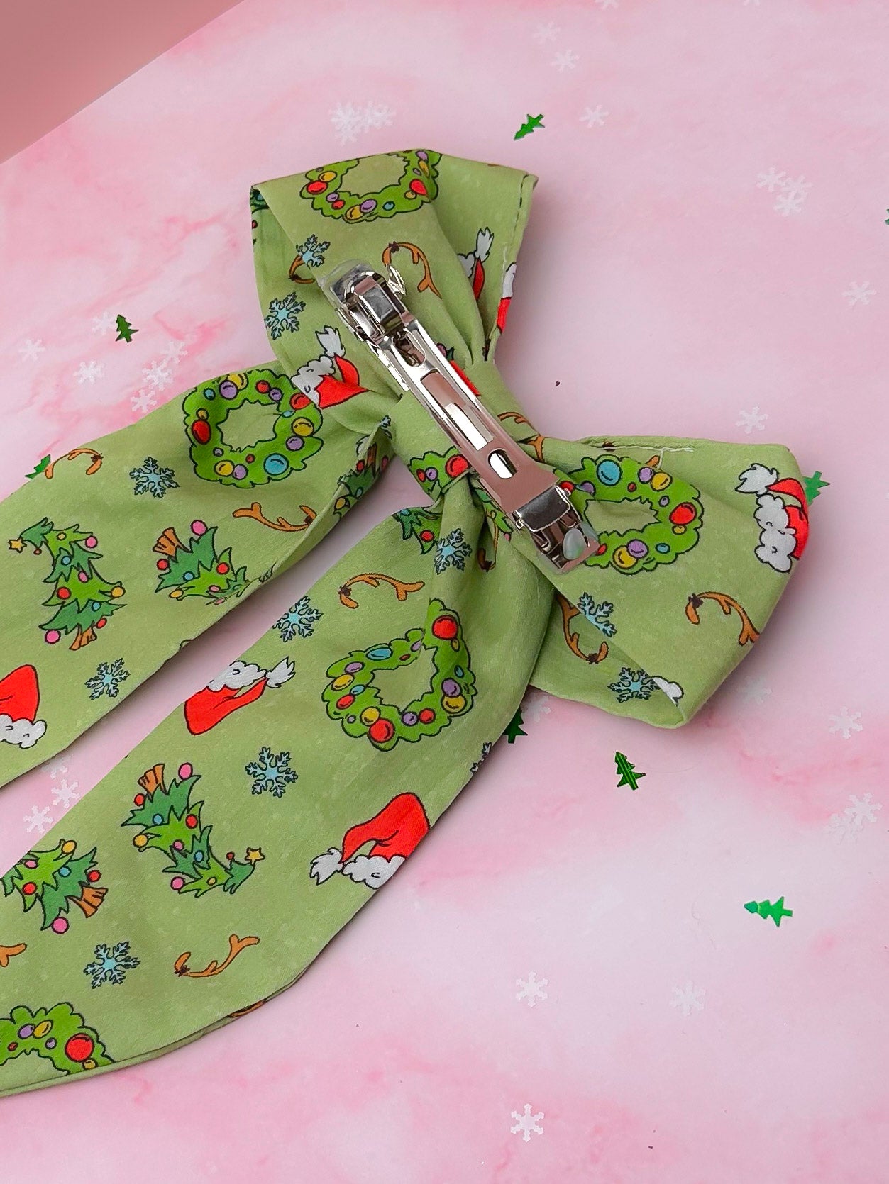 Grinchmas EXCLUSIVE LONG Hair Bow | Handmade Hair Accessories UK