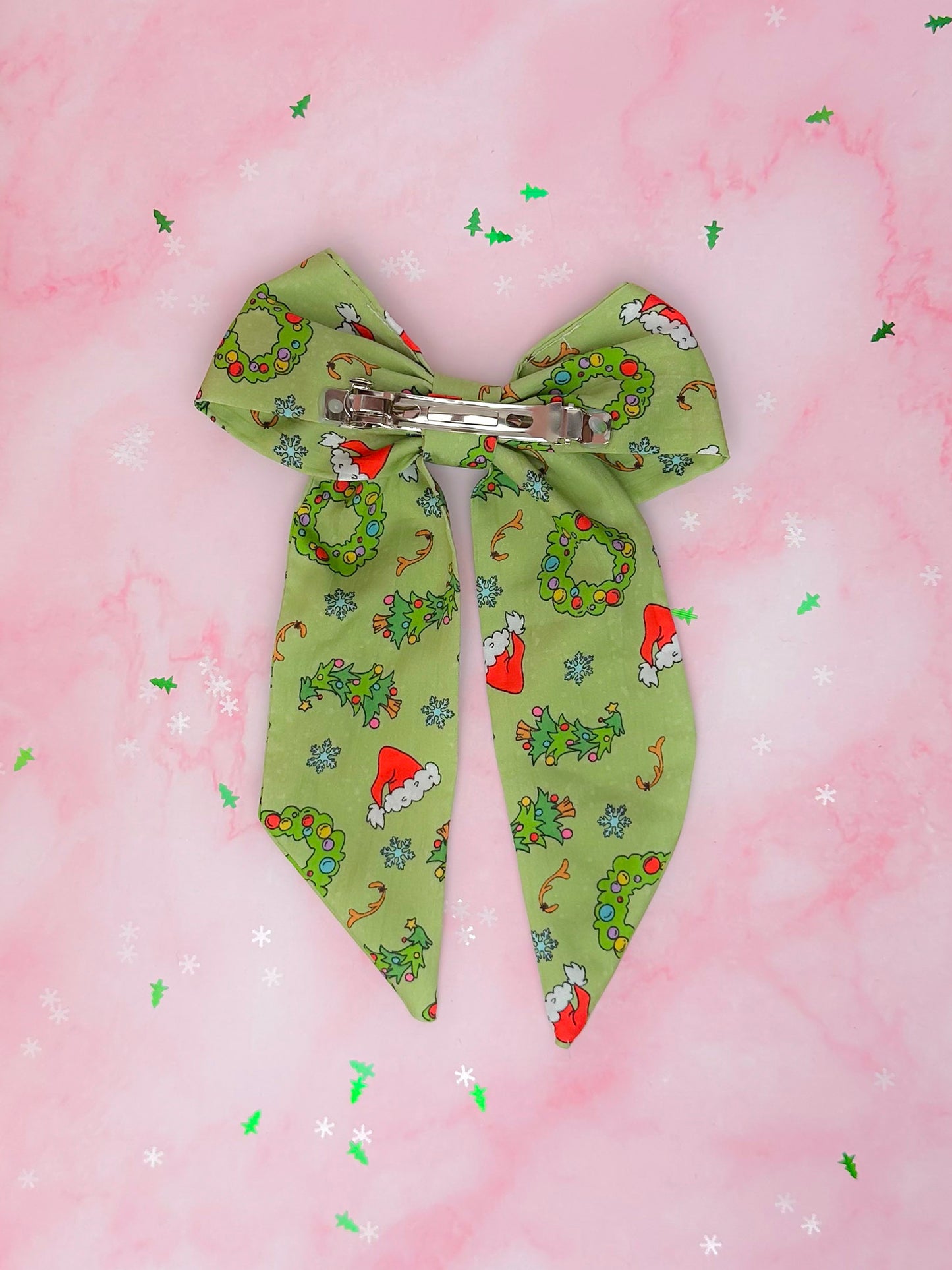 Grinchmas EXCLUSIVE LONG Hair Bow | Handmade Hair Accessories UK