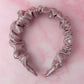 Shimmer - Light pink foil Scrunchie Headband