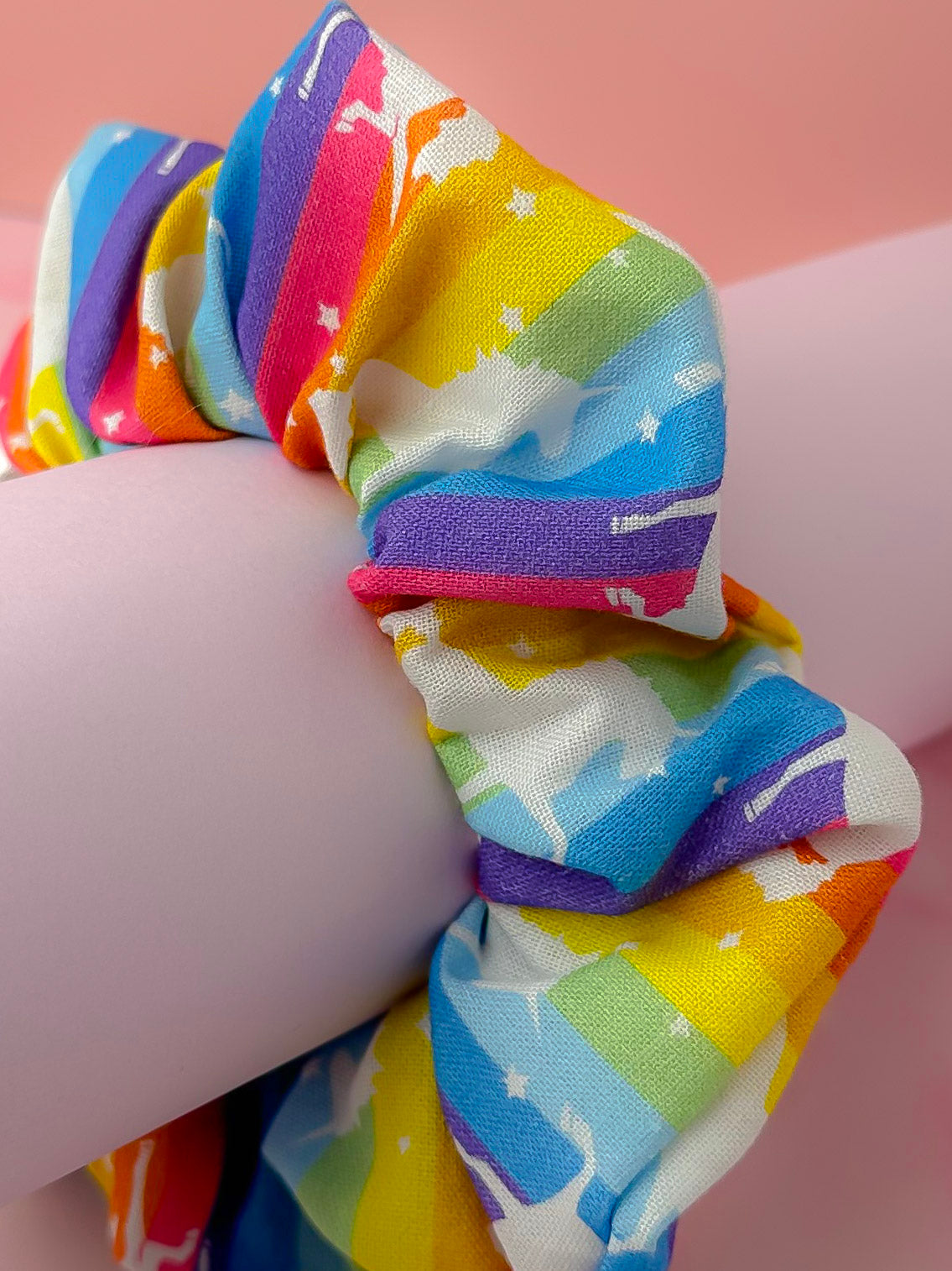 Whimsical Unicorn - Multicoloured Unicorn print classic scrunchie