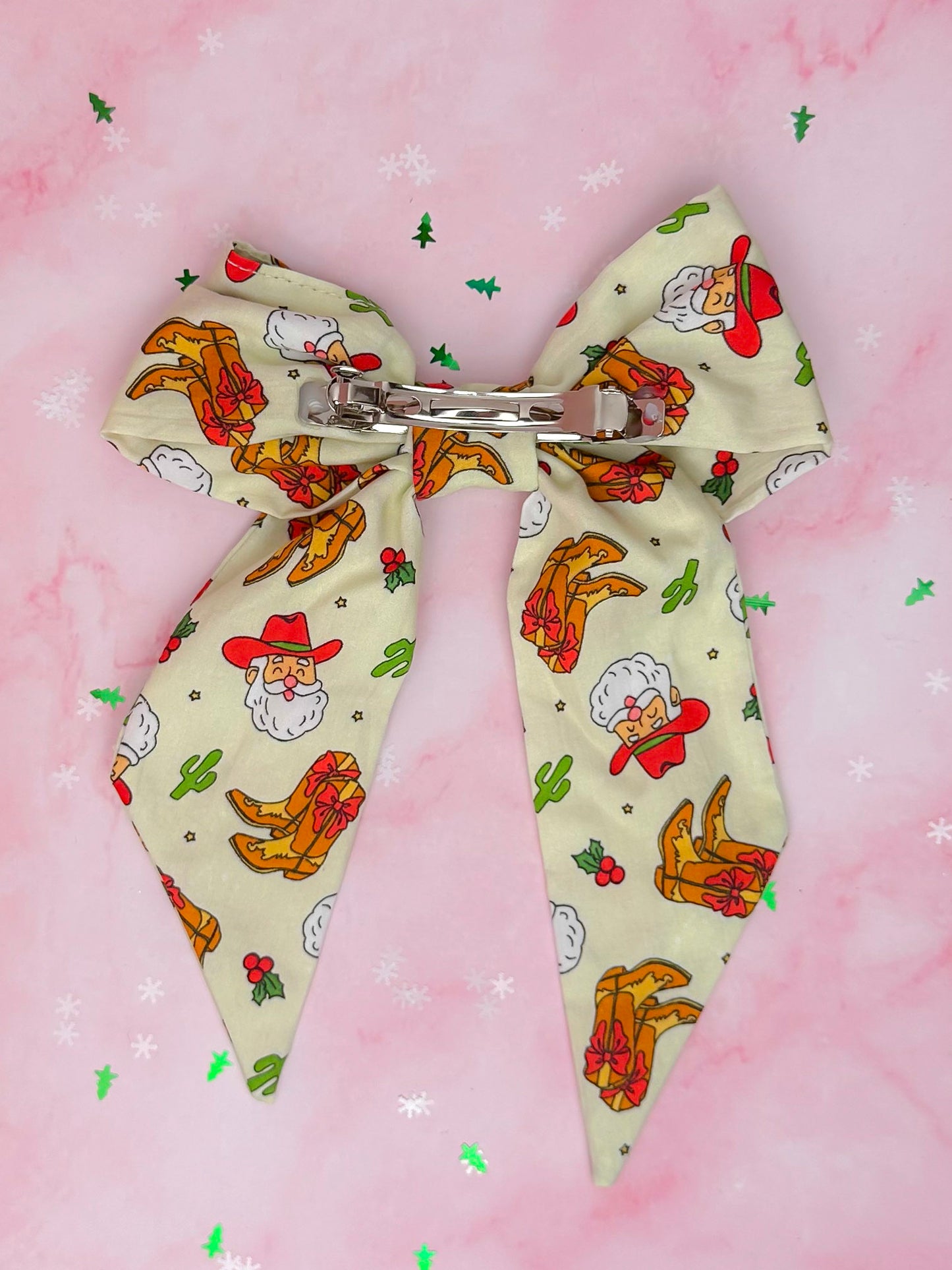 Cowboy Christmas EXCLUSIVE LONG Hair Bow