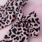 Kayleigh - Pink Leopard print classic Hair Bow