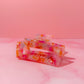 Petal pink and gold medium Hair Claw Clip – Comfortable, Everyday Hold