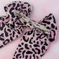 Kayleigh - Pink Leopard print classic Hair Bow