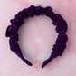 Violet - Purple needlecord Scrunchie Headband