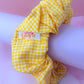 Back to School - Yellow Gingham print XL Scrunchie