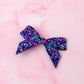 Bloom - Blue & Pink Glitter Bow shaped Resin Hair Clip