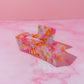 Petal pink and gold medium Hair Claw Clip – Comfortable, Everyday Hold