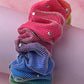 Rainbow Sparkle - Multicolour satin & mesh wide scrunchie