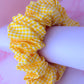 Back to School - Yellow Gingham print XL Scrunchie