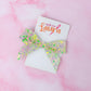 Wicked - Pink & Green Glitter Bow shaped Resin Hair Clip