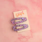 Spooky Season - black and purple classic style Glitter Resin Hair Clips
