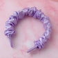 Lilac - Lilac satin Scrunchie Headband