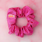 Jennie - Pink glitter dance fabric classic scrunchie