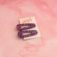 Spooky Season - black and purple classic style Glitter Resin Hair Clips