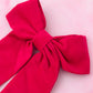 Cherri - Pink Needlecord Hair Bow