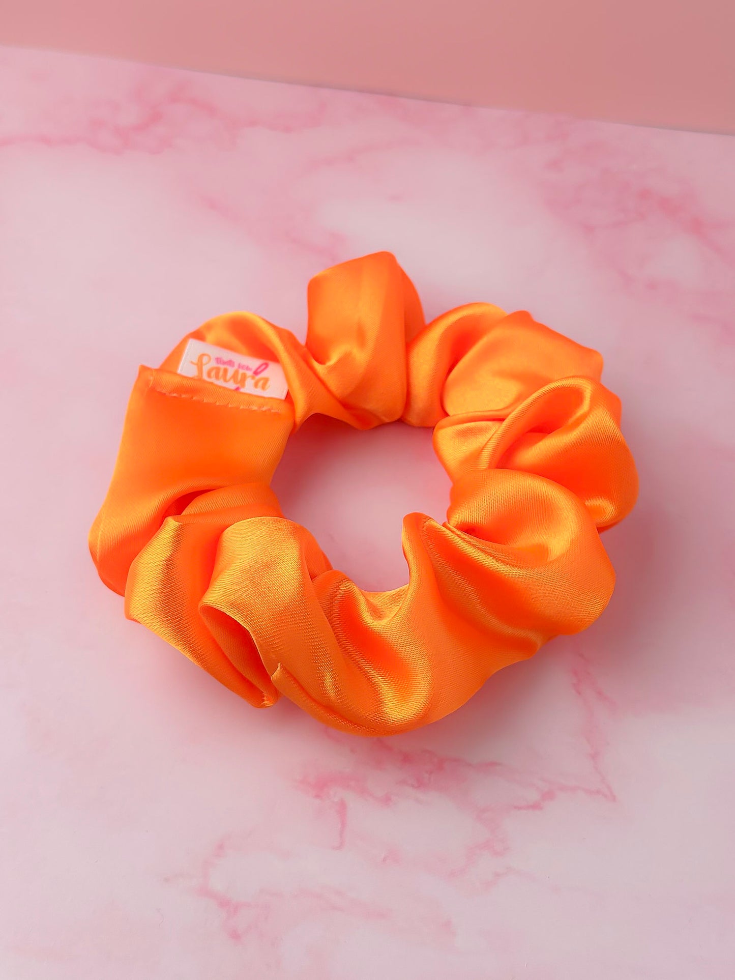 Pumpkin - Orange satin classic scrunchie