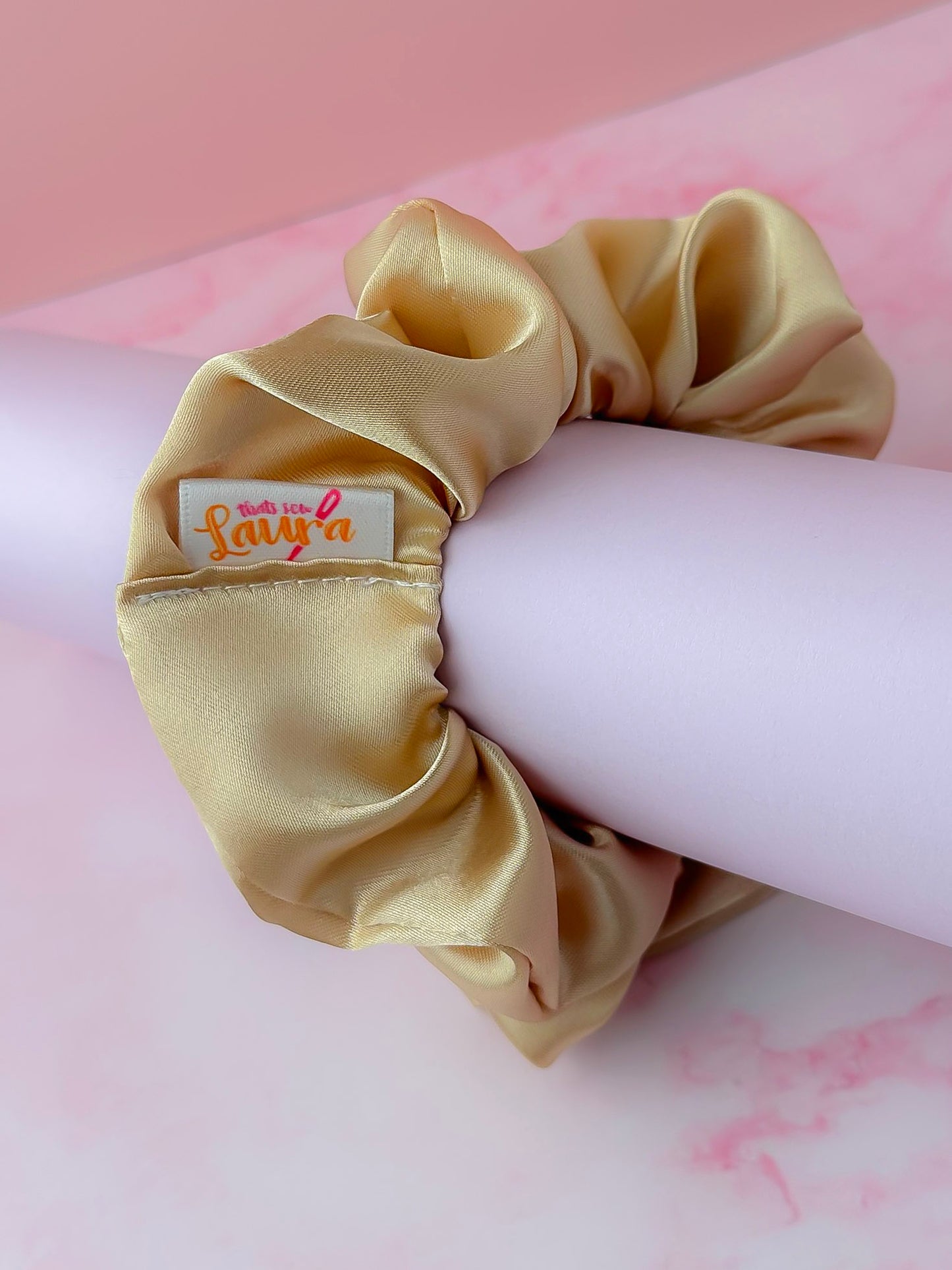 Golden - Gold satin classic scrunchie