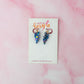 Mystical Moon lightning bolts - Blue, purple & gold glitter Resin Earrings