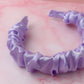 Lilac - Lilac satin Scrunchie Headband