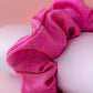 Jennie - Pink glitter dance fabric classic scrunchie
