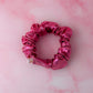 Cerise - Pink Jersey Foil wide scrunchie