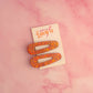 Ember  - orange classic style Glitter Resin Hair Clips