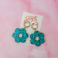 Azure Flowers - blue Resin Earrings
