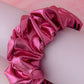 Cerise - Pink Jersey Foil wide scrunchie