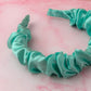 Mint - Mint Satin Scrunchie Headband