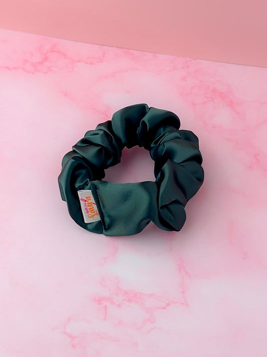 Bottle - Bottle Green satin wide scrunchie