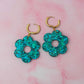 Azure Flowers - blue Resin Earrings