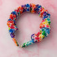 Watercolour Hearts - multicoloured Scrunchie Headband
