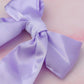 Lilac - Lilac Satin long Hair Bow