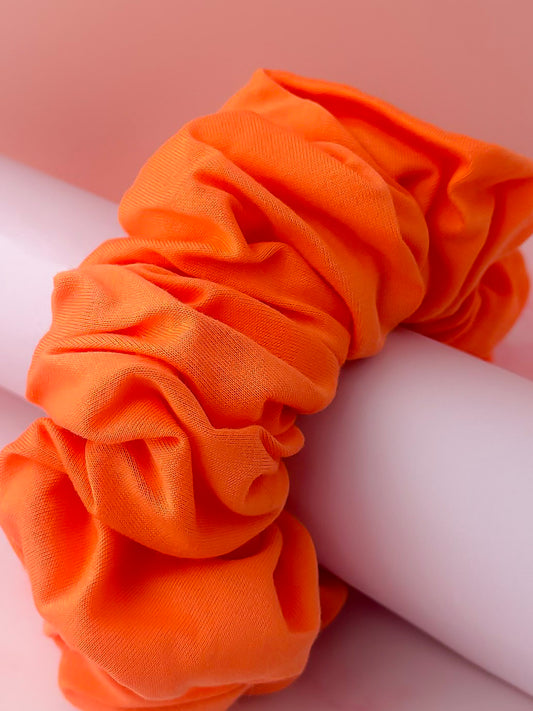 Carly - orange Jersey XL Scrunchie