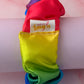 Rainbow - Rainbow Satin wide scrunchie