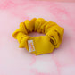 Daffy - Yellow satin wide scrunchie
