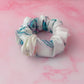 Marble - White and blue marble gym & swim wide scrunchie
