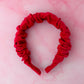 Cherri - Pink Needlecord Scrunchie Headband