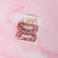 Romance - Pink Heart Glitter Oblong Resin Hair Clips