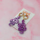 Lavender snakes - purple Resin Earrings