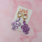 Lavender snakes - purple Resin Earrings