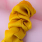Daffy - Yellow satin wide scrunchie
