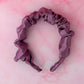Mauve - Mauve Satin Scrunchie Headband