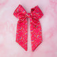 Watermelon Sugar - Watermelon print Satin long Hair Bow