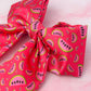 Watermelon Sugar - Watermelon print Satin long Hair Bow