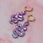 Lavender snakes - purple Resin Earrings