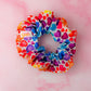 Watercolour Heart - multicolour heart print classic scrunchie