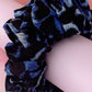 Lisa - Blue and black leopard XL Scrunchie